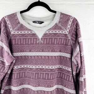 The North Face Red & Gray Fair‎ Isle Mountain Sweater Size XL